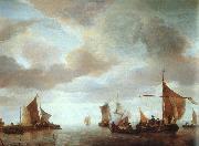 Jan van de Cappelle Ships on a Calm Sea near Land oil painting artist